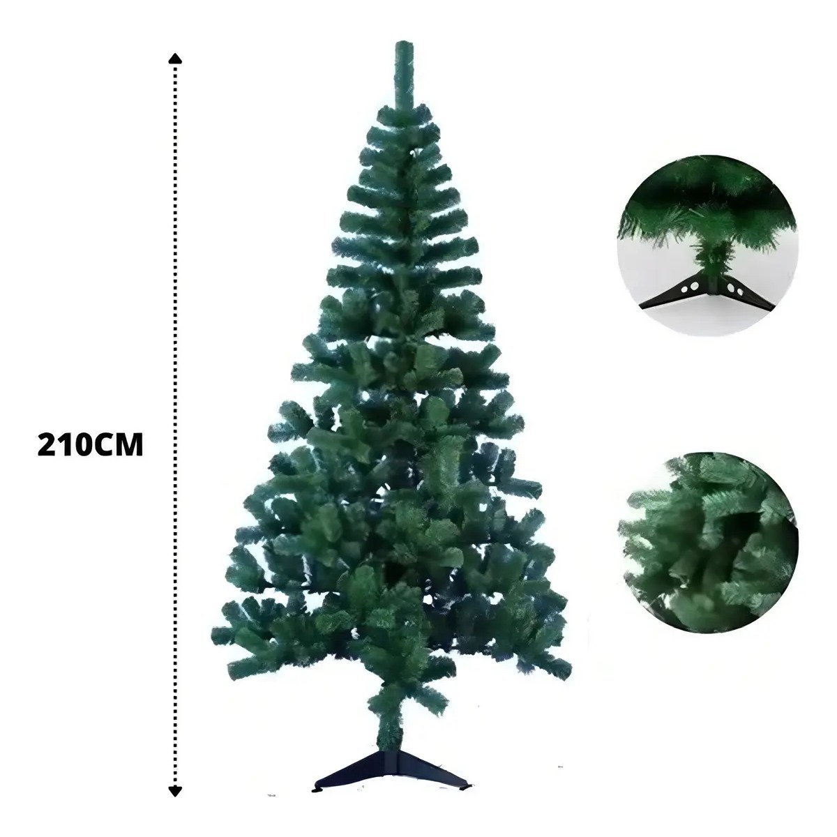 Arvore De Natal 2,10 Metros 450 Galhos Cheia Pinheiro Luxo - Image 4