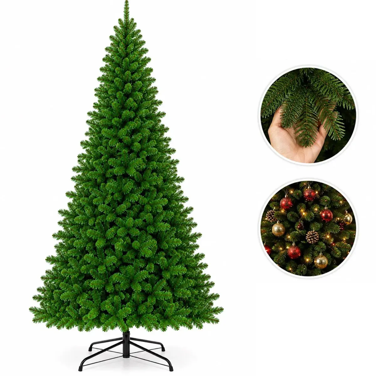 Árvore De Natal 210cm 950 Galho Tradicional Pinheiro De Luxo Grande - Image 2