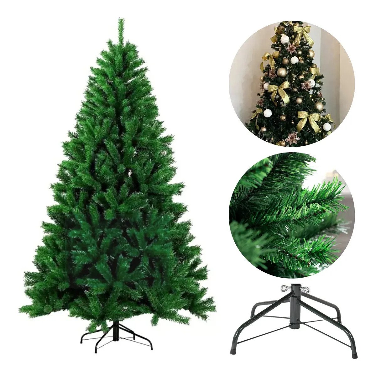 Arvore De Natal 2,10m Luxo Galhos Bem Cheia Pinheiro Verde
