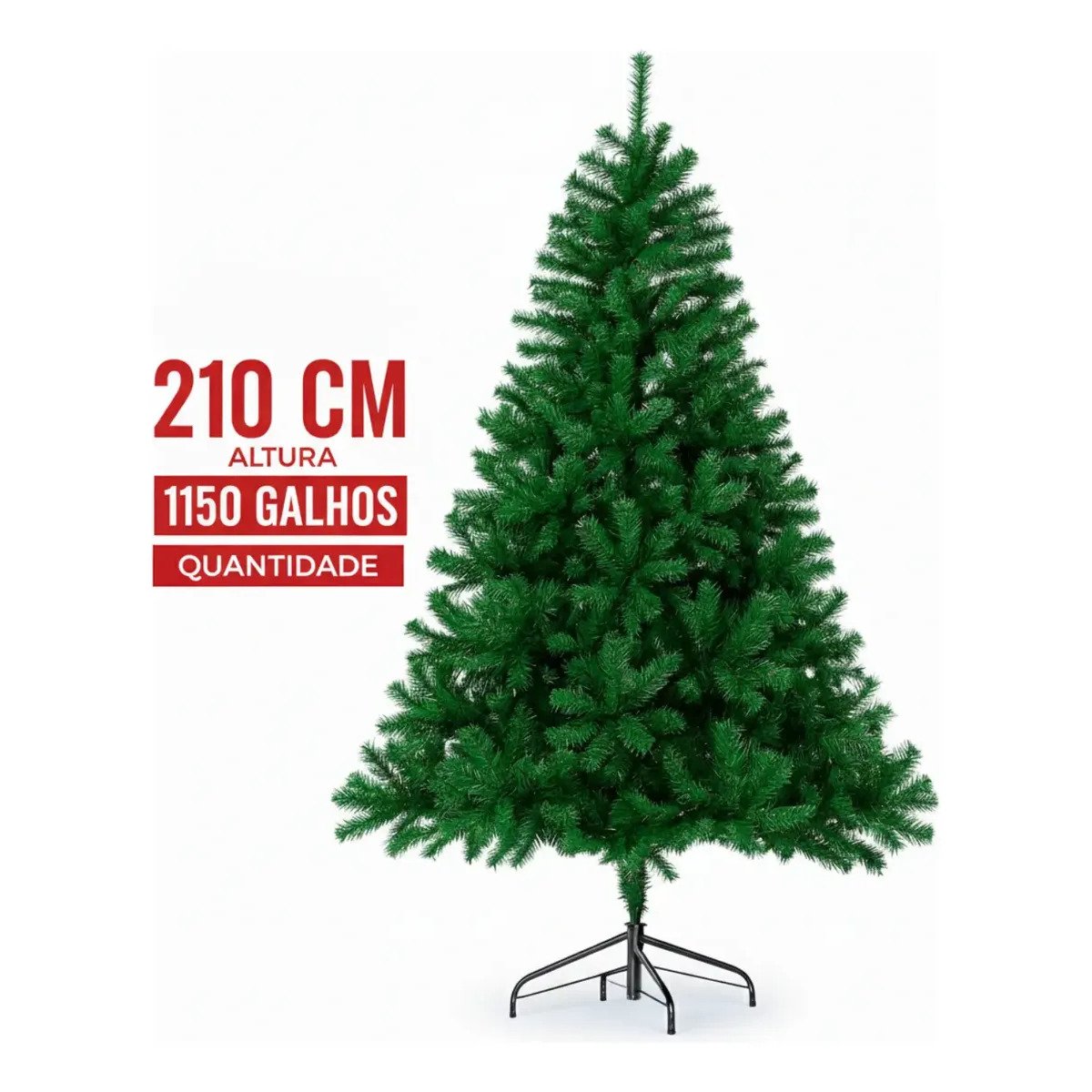 Árvore De Natal 2,10m Pinheiro Premium Luxo 1150 Galhos