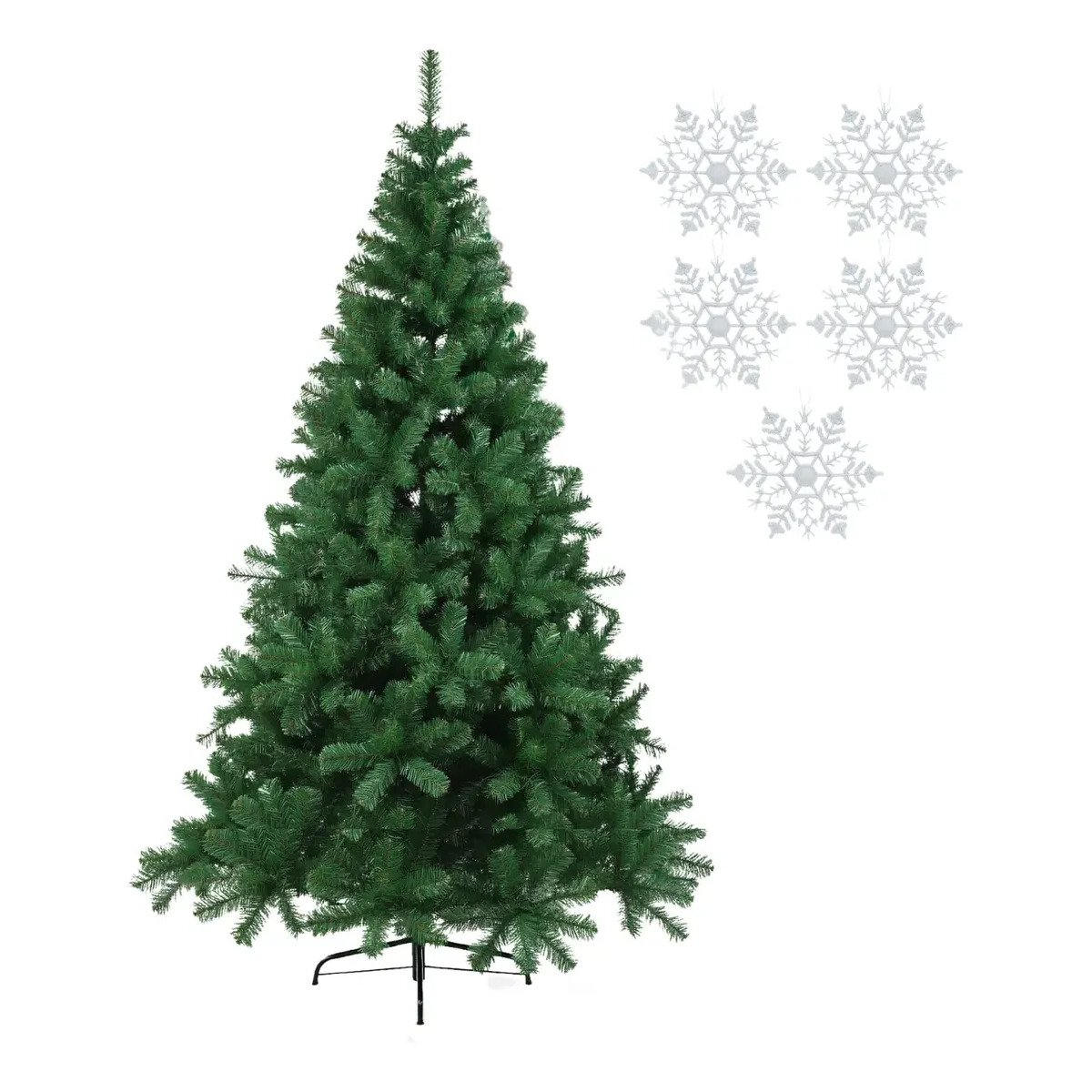 Árvore De Natal 2,10m Pinheiro Verde 600 Galhos Super Cheia