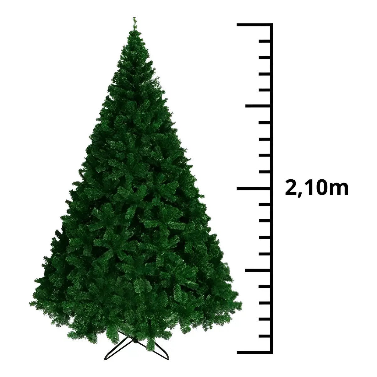Árvore de Natal 2,10m Zein Luxo 1300 Galhos Verde-escuro Base Metal - Image 3