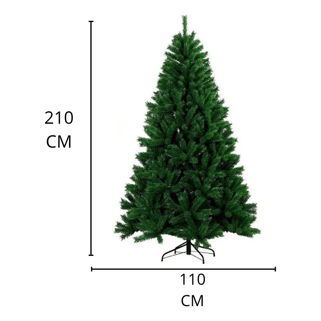 Arvore De Natal Imperial 210cm Com 2350 Galhos Pé De Ferro Verde - Image 2