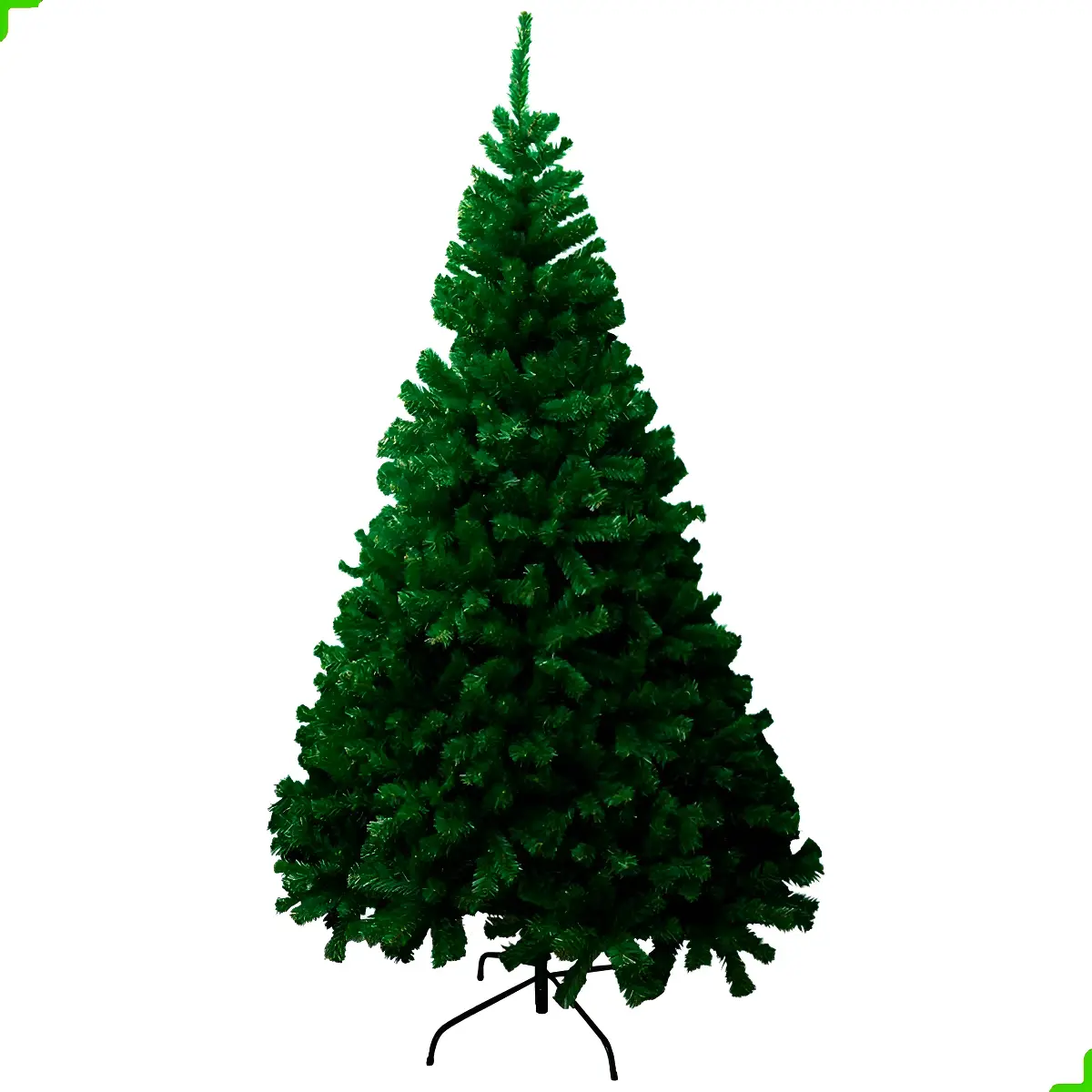 Árvore de Natal 1,80m 800 Galhos Verde Base Metal Desmontável