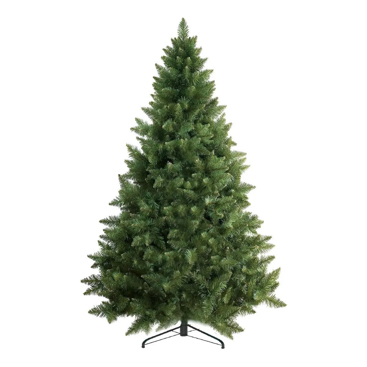 Árvore de Natal 2.1m Verde Tradicional 650 Galhos Base Ferro