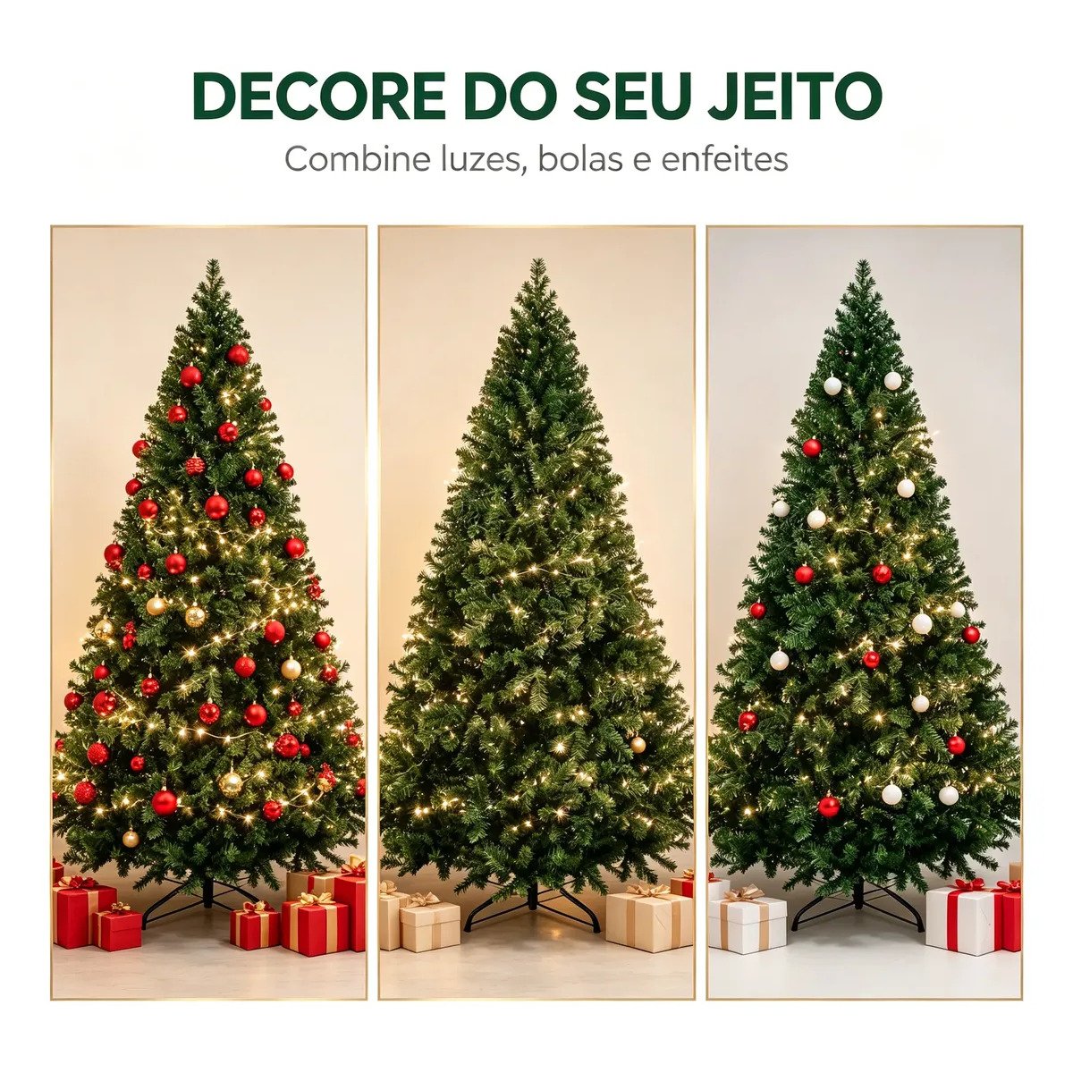 Árvore Natal 1,8m 1000 Galhos Verde Pinheiro Cheio - Image 2