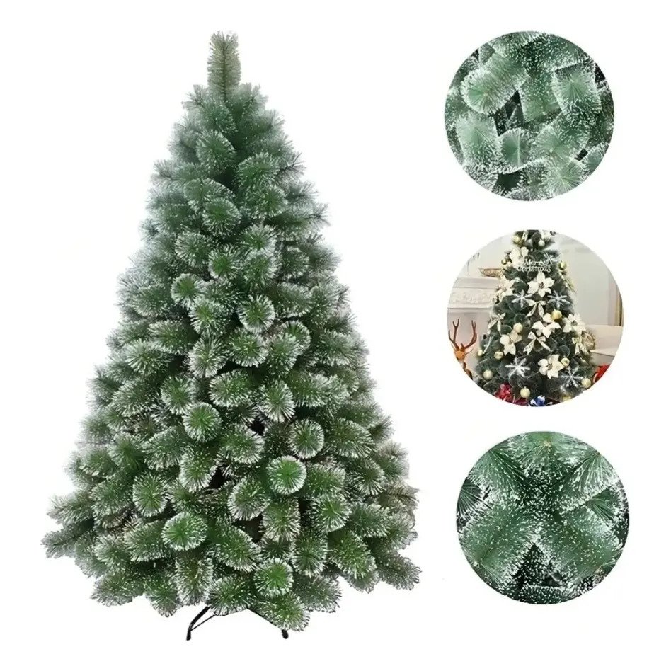 Árvore Pinheiro De Natal Luxo Verde E Neve 2,10m 700 Galhos - Image 3
